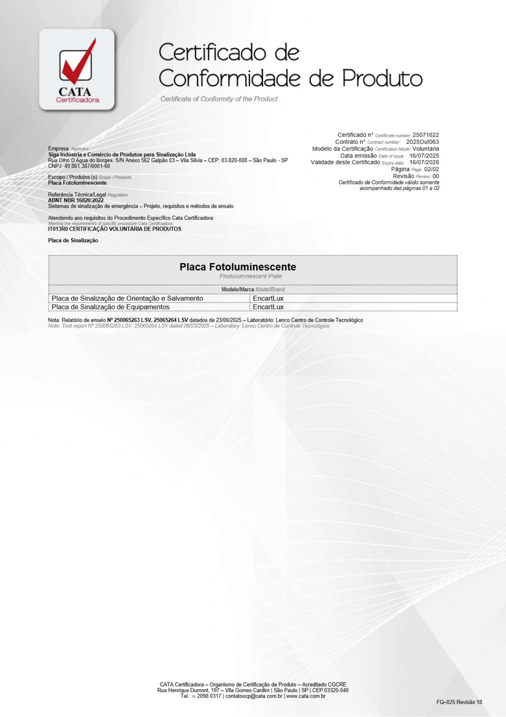 Certificado CATA - Página 2